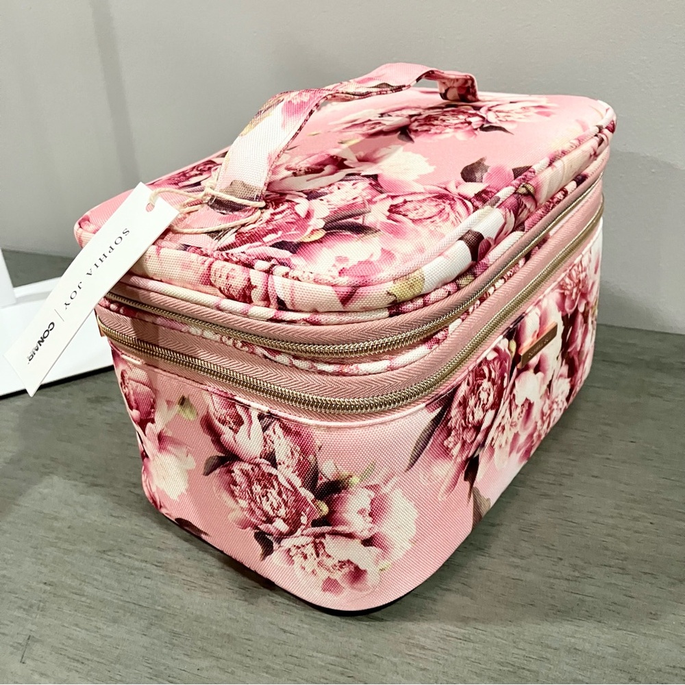 Floral Pink Women's Train case